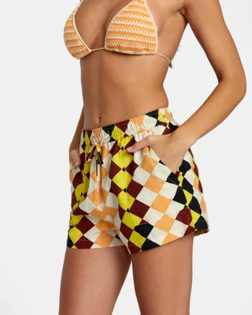 Rvca Greenpacha Cusco Elastic Shorts Multi Women Shorts and Skirts
