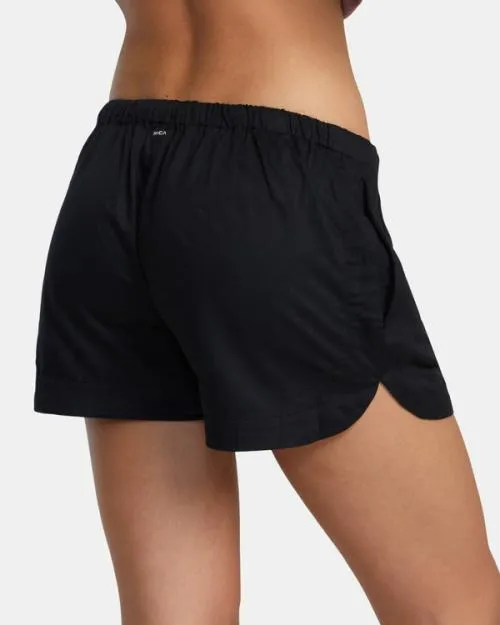 Rvca Grounded Elastic Waist Shorts Rvca Black Women Shorts and Skirts