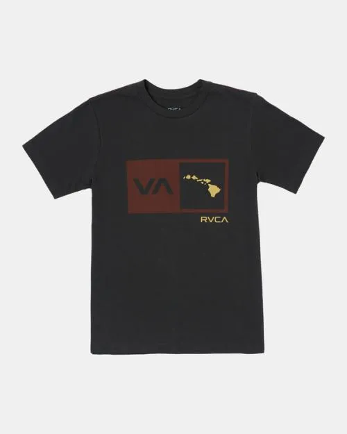 Rvca ISLAND BALANCE BOX SS Pirate Black Boys Tees and Tanks