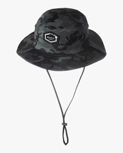 Rvca Island Hex Reversible Boonie Hat Charcoal Men Hats and Beanies