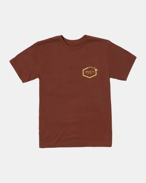 Rvca ISLAND HEX SS Red Earth Boys Tees and Tanks