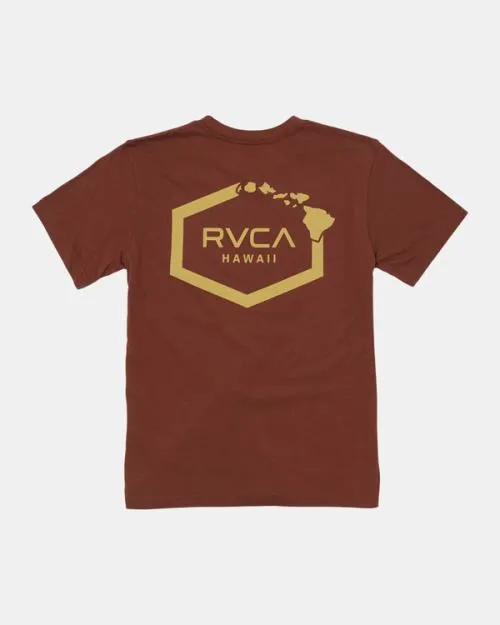Rvca ISLAND HEX SS Red Earth Boys Tees and Tanks