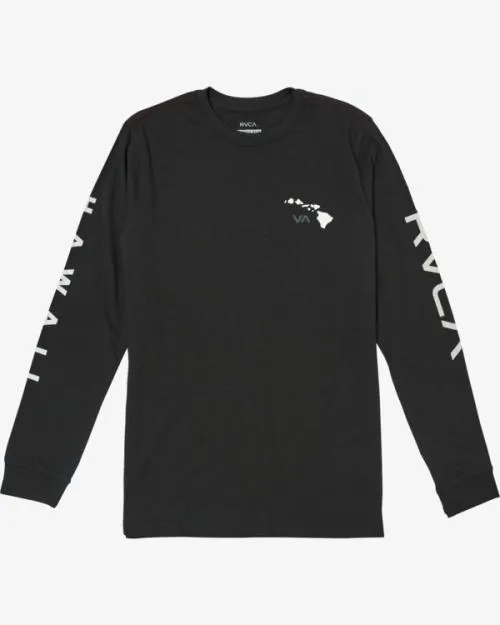 Rvca ISLAND RADIO LS Pirate Black Men Tees and Tanks