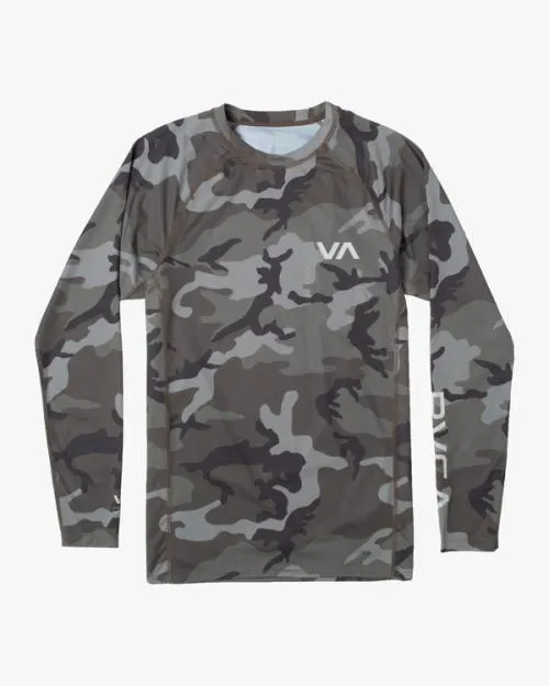 Rvca Long Sleeve Rashguard Camo Surf Rashguards and Surf Tees