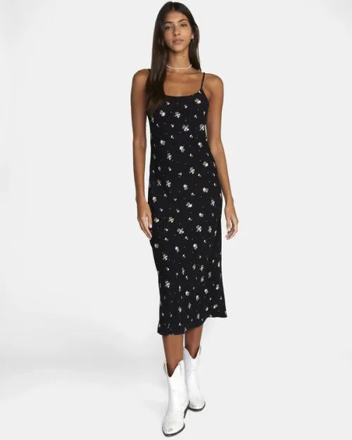 Rvca Maiden Midi Dress Rvca Black Women Dresses and Rompers