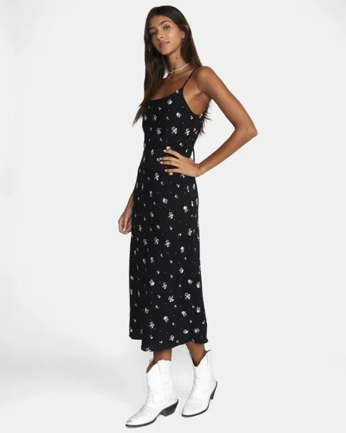 Rvca Maiden Midi Dress Rvca Black Women Dresses and Rompers