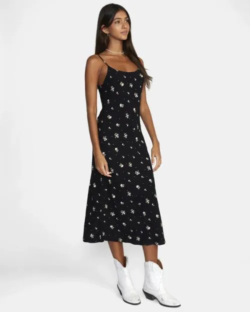 Rvca Maiden Midi Dress Rvca Black Women Dresses and Rompers