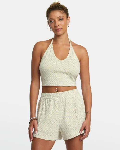 Rvca Marina Elastic Shorts Cloud Women Shorts and Skirts