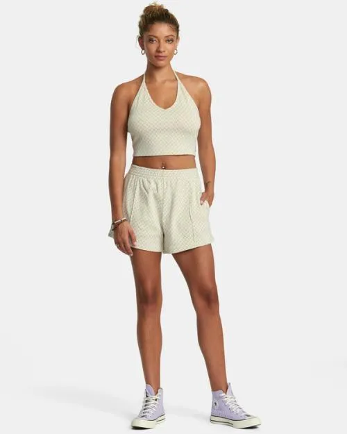 Rvca Marina Elastic Shorts Cloud Women Shorts and Skirts
