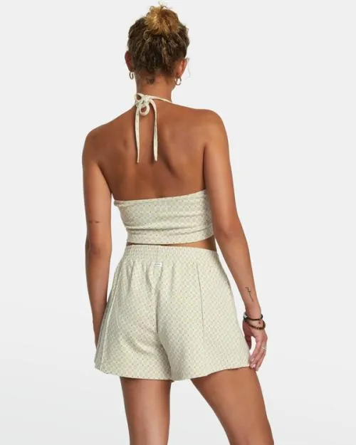 Rvca Marina Elastic Shorts Cloud Women Shorts and Skirts