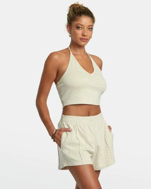 Rvca Marina Elastic Shorts Cloud Women Shorts and Skirts