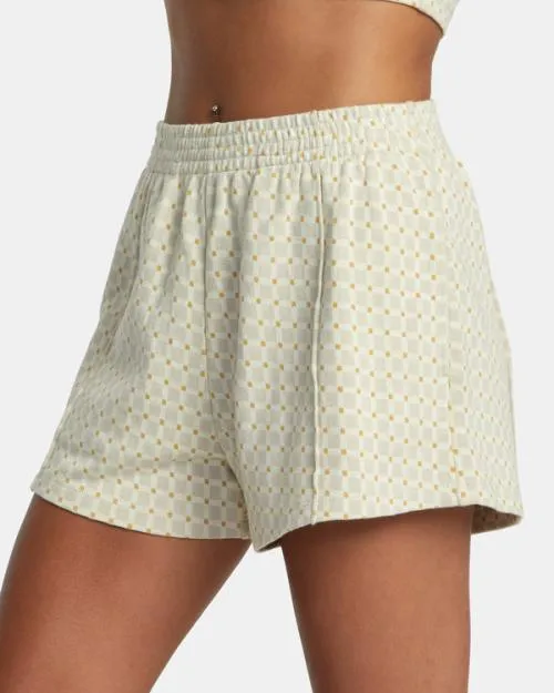Rvca Marina Elastic Shorts Cloud Women Shorts and Skirts