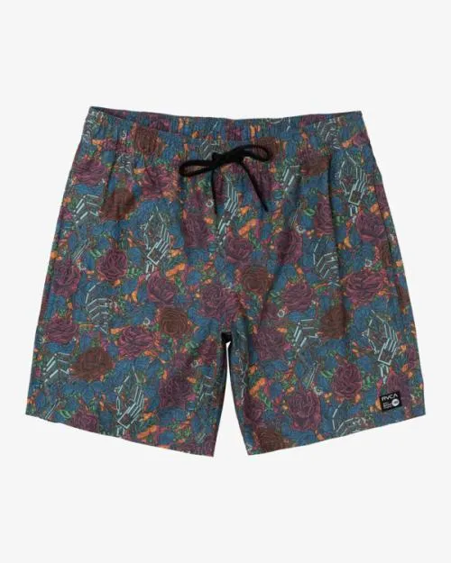 Rvca Martin Ander Elastic Waist Boardshorts 17034 Multi Men Boardshorts