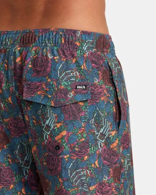 Rvca Martin Ander Elastic Waist Boardshorts 17034 Multi Men Boardshorts