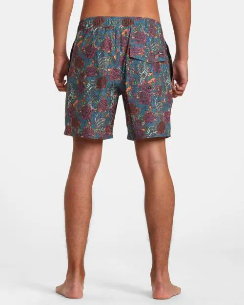 Rvca Martin Ander Elastic Waist Boardshorts 17034 Multi Men Boardshorts