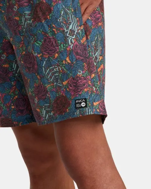 Rvca Martin Ander Elastic Waist Boardshorts 17034 Multi Men Boardshorts