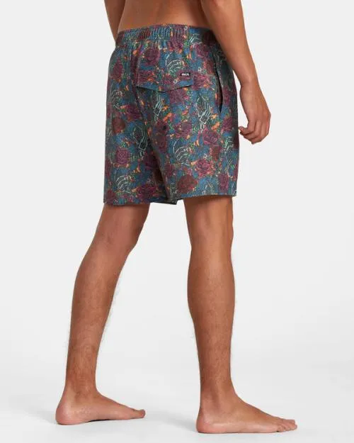 Rvca Martin Ander Elastic Waist Boardshorts 17034 Multi Men Boardshorts