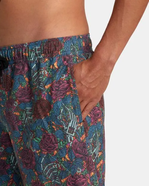 Rvca Martin Ander Elastic Waist Boardshorts 17034 Multi Men Boardshorts