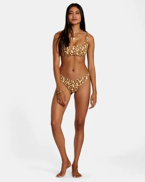 Rvca Micro Magic Reversible Bra Bikini Top Shale Women Bikini Tops