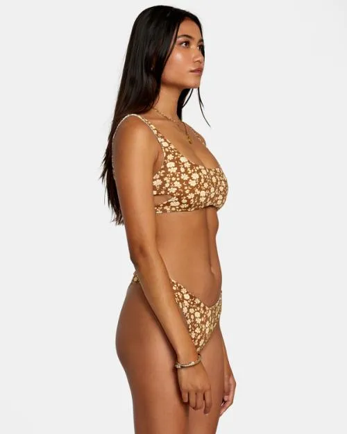 Rvca Micro Magic Reversible Bra Bikini Top Shale Women Bikini Tops