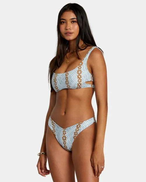 Rvca Micro Magic Reversible Bra Bikini Top Shale Women Bikini Tops