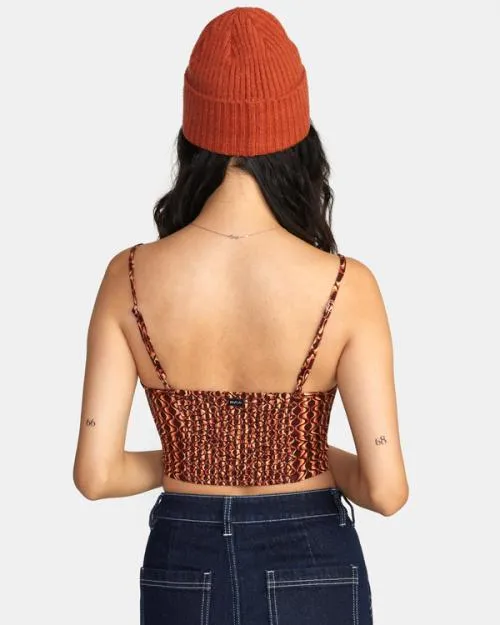 Rvca Moxy Tank Top Espresso Women Tops