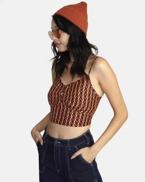 Rvca Moxy Tank Top Espresso Women Tops