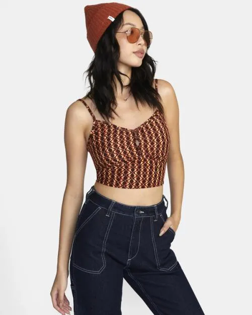 Rvca Moxy Tank Top Espresso Women Tops