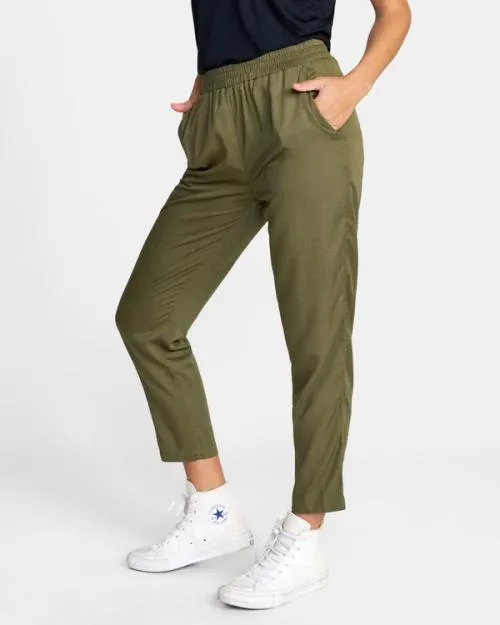 Rvca New Yume Beach Pants Dark Olive Women Pants