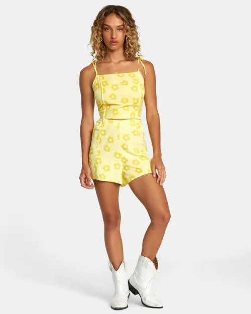Rvca Nicky Cami Tank Top Pineapple Women Tops