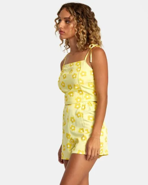 Rvca Nicky Cami Tank Top Pineapple Women Tops