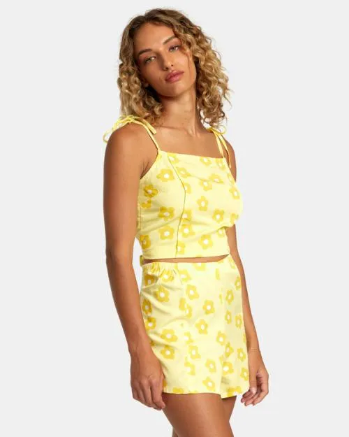 Rvca Nicky Cami Tank Top Pineapple Women Tops