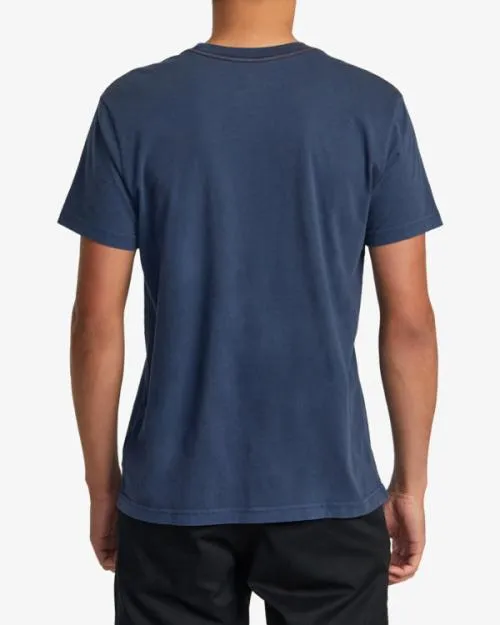Rvca PTC II Pigment Tee Moody Blue Men Short Sleeves
