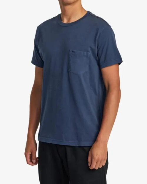 Rvca PTC II Pigment Tee Moody Blue Men Short Sleeves