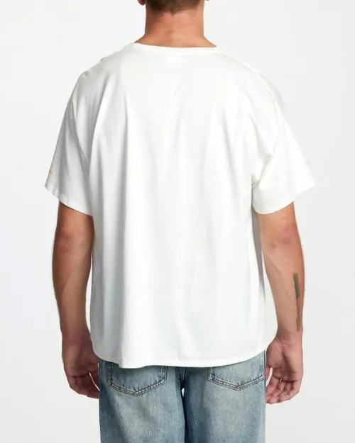 Rvca Rose Machado Yin Yang Tee Vintage White WomenMen Short Sleeves