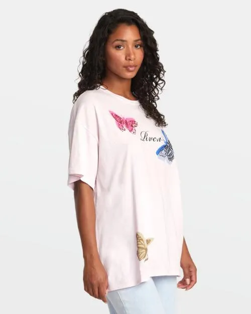 Rvca Rose Namajunas Wings Tee Petal Women Tees and Tanks