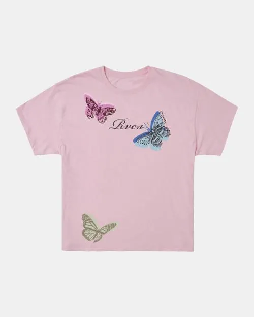 Rvca Rose Namajunas Wings Tee Petal Women Tees and Tanks