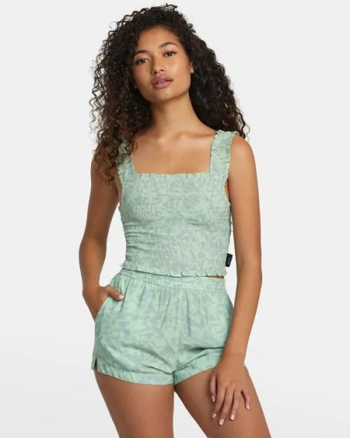Rvca Sawyer Eco Viscose Shorts Seafoam Women Shorts and Skirts