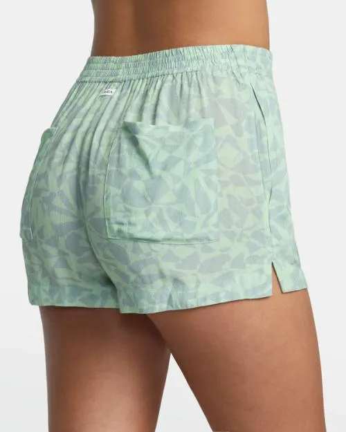 Rvca Sawyer Eco Viscose Shorts Seafoam Women Shorts and Skirts
