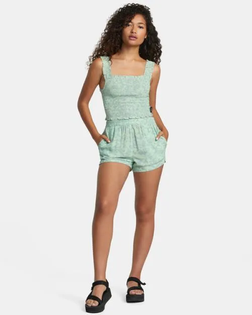Rvca Sawyer Eco Viscose Shorts Seafoam Women Shorts and Skirts