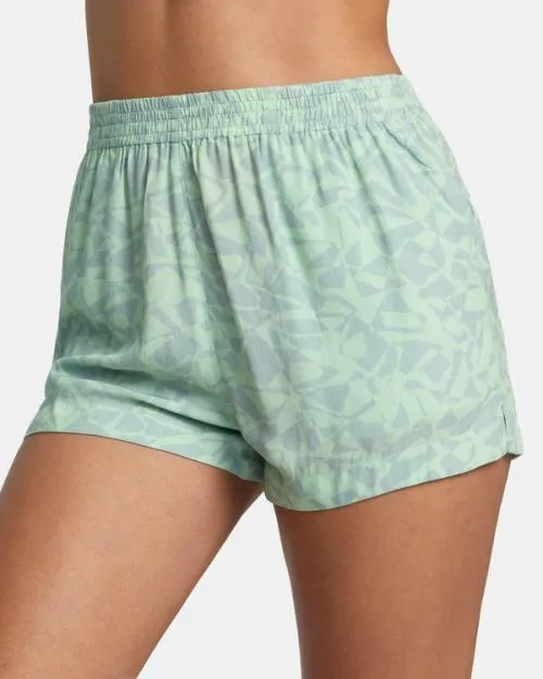 Rvca Sawyer Eco Viscose Shorts Seafoam Women Shorts and Skirts