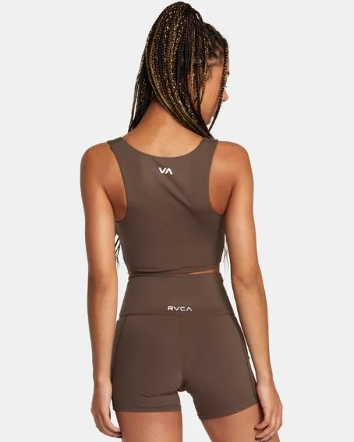 Rvca Seniesa Superbad Medium Support Sports Bra Major Brown SportWomen Tops