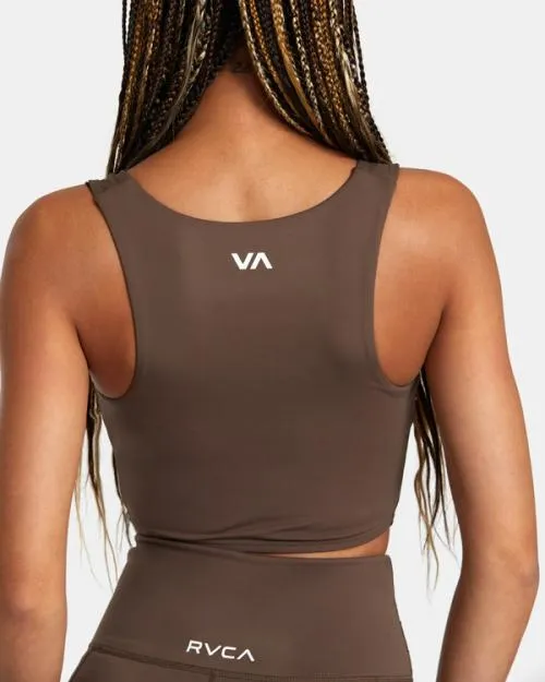 Rvca Seniesa Superbad Medium Support Sports Bra Major Brown SportWomen Tops