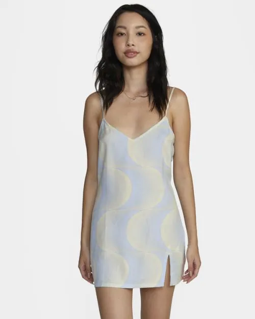 Rvca Slip Up Mini Dress Halogen Blue Women Dresses and Rompers