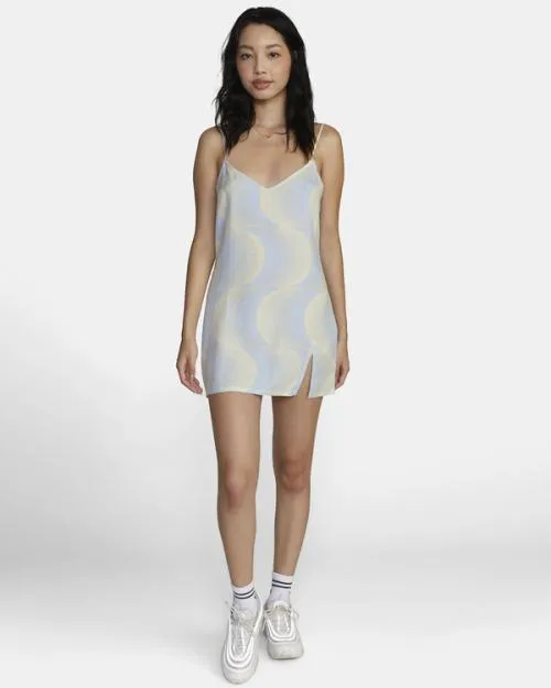 Rvca Slip Up Mini Dress Halogen Blue Women Dresses and Rompers