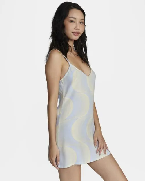 Rvca Slip Up Mini Dress Halogen Blue Women Dresses and Rompers