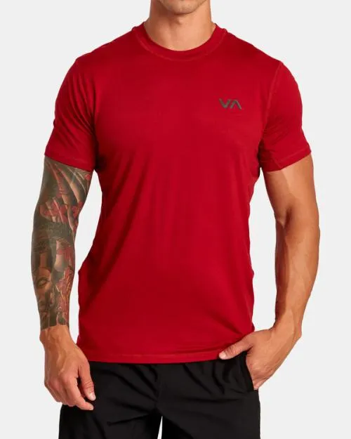 Rvca Sport Vent Performance Tee Cardinal SportMen Short Sleeves