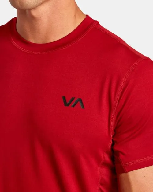 Rvca Sport Vent Performance Tee Cardinal SportMen Short Sleeves