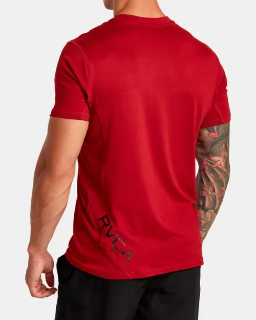 Rvca Sport Vent Performance Tee Cardinal SportMen Short Sleeves
