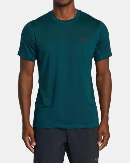 Rvca Sport Vent Performance Tee Deep Sea SportMen Short Sleeves
